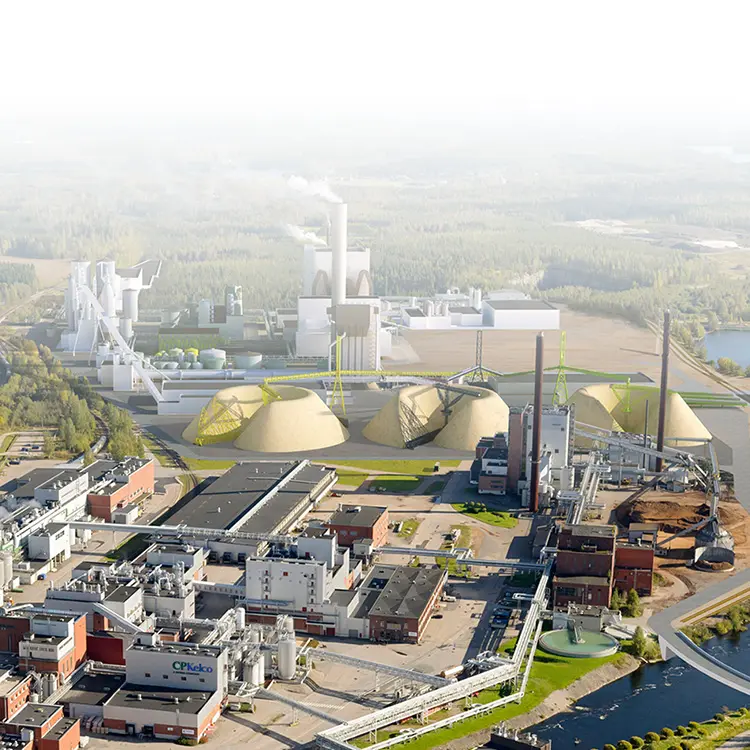 A plant produces eco-friendly wood pellets is located in Germany