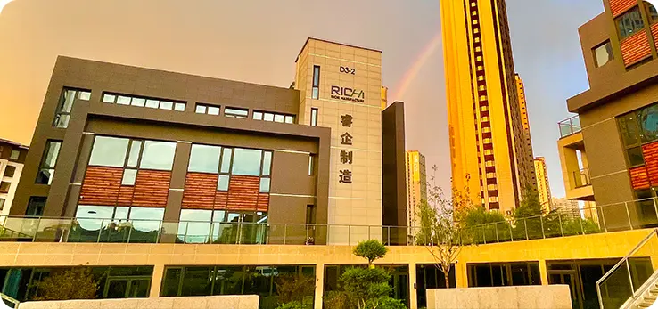 Golden sunlight on RICHI machinery