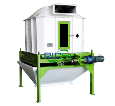 Big grass pellets cooler in the front.