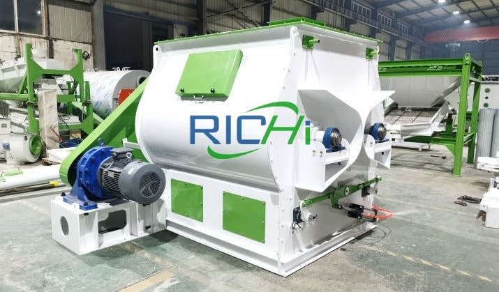 Dual-shaft paddle raw material mixer
