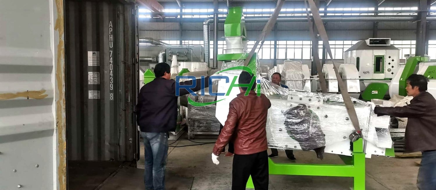 Workers are packing equipment for shipment.