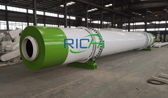 Large-capacity raw material drying drum