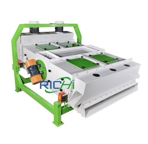 A high-frequency vibrating particle screen that is partitioned.