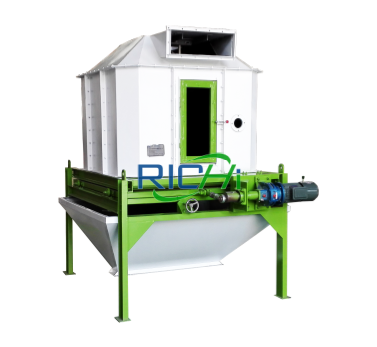 Husk pellet counterflow cooler.