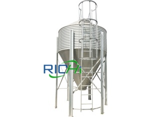 Stainless steel biomass pellet temporary storage small silo