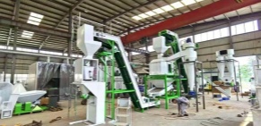 A trial run of the straw production line is underway.