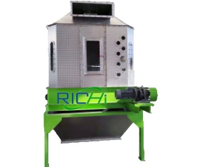 The front of the stainless steel cooler