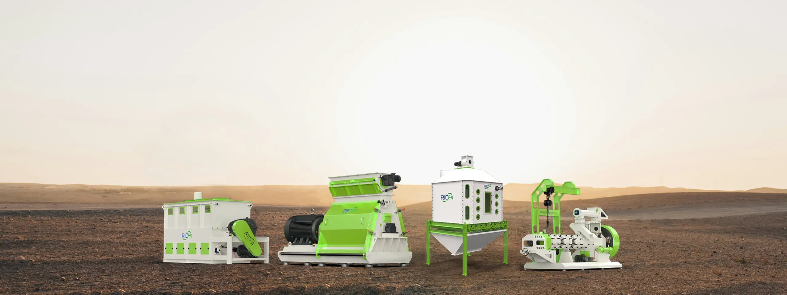 Various production line equipment is used to produce perfect biomass pellets