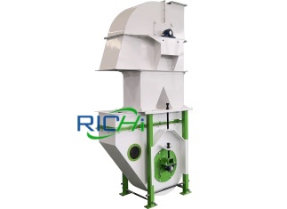 The vertical white material elevator is the one you need