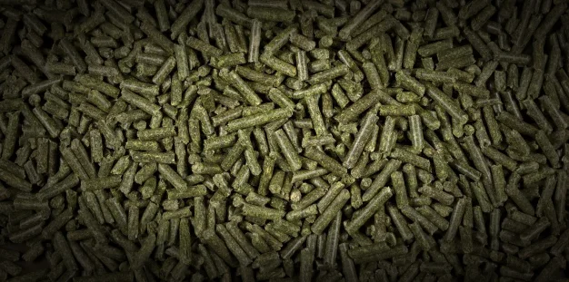 alfalfa pellets made by this production line