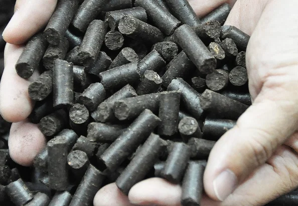 EFB pellets show in hands