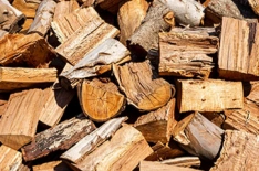 Shattered wooden blocks