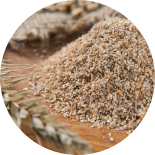 Wheat bran and wheat ears