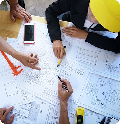 The engineering team is designing the project plan.