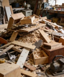 Waste from wood processing plants