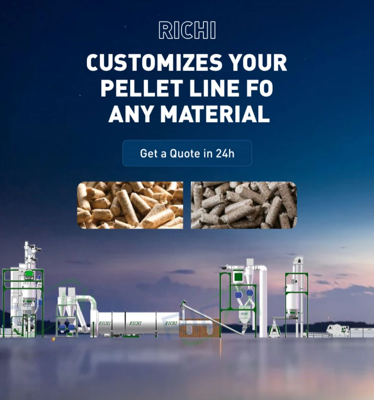 biomass straw pellet plant processing flow